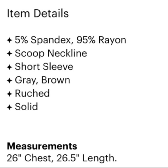 INC International Concepts women’s Small Short Sleeve Top taupe small - Picture 4 of 4